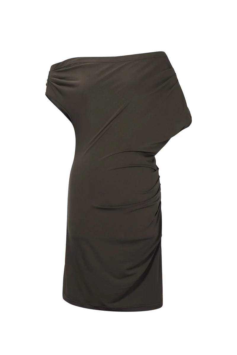 Mini abito in maglia drappeggiato – elegante e versatile