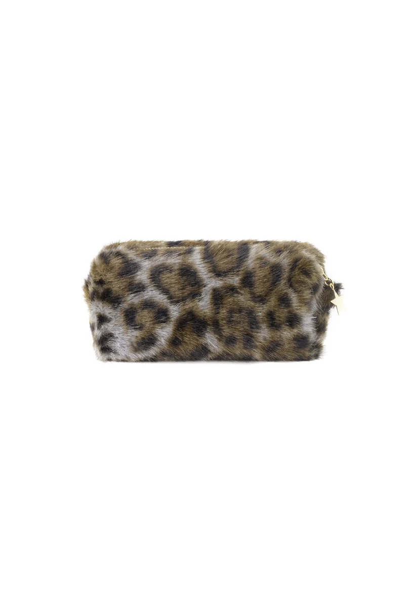 Trousse con Stampa Leopardata – Pochette Trucco in Poliestere