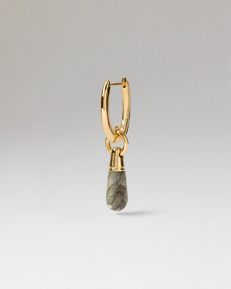 Labradorite Jupiter Single Hoop