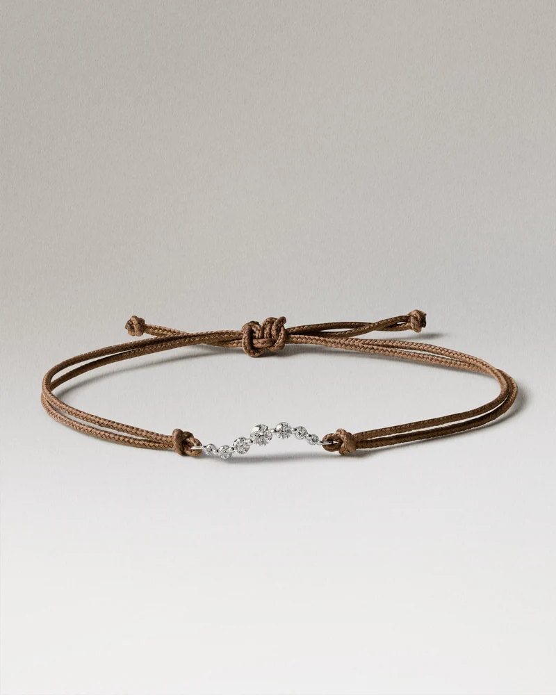 Venus Diamond Taupe cord bracelet