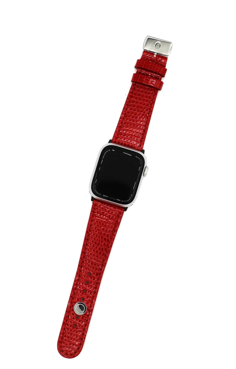 Cinturino in Vera Lucertola per Apple Watch