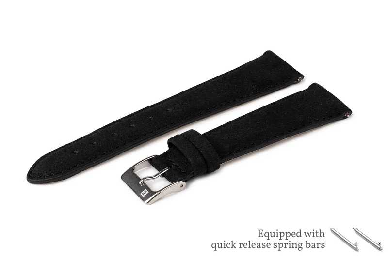 ColaReb Ecosuede – Cinturino Vegan per Orologio in Microfibra Scamosciata, 18/19/20/22 mm