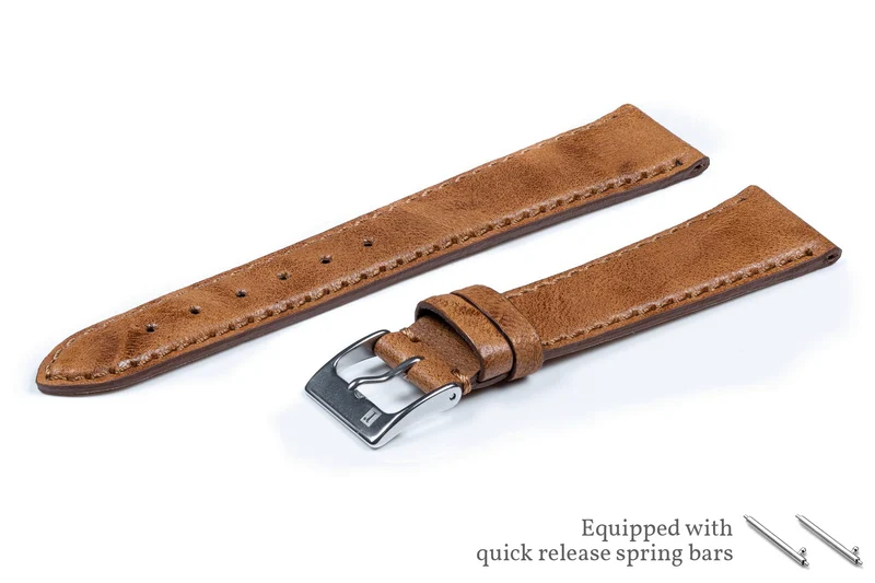 ColaReb Bologna – Cinturino per Orologio in Cuoio Classico, 18/19/20 mm