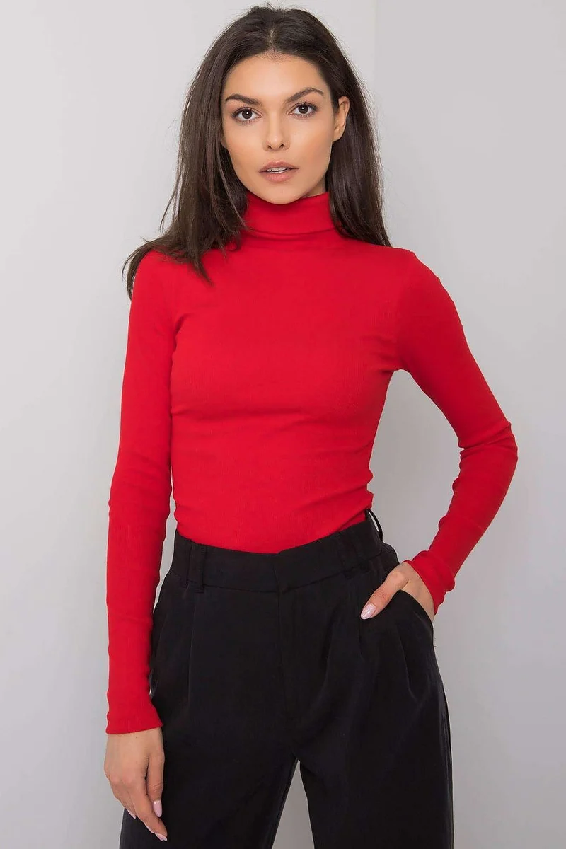 Dolcevita donna aderente in cotone elasticizzato
