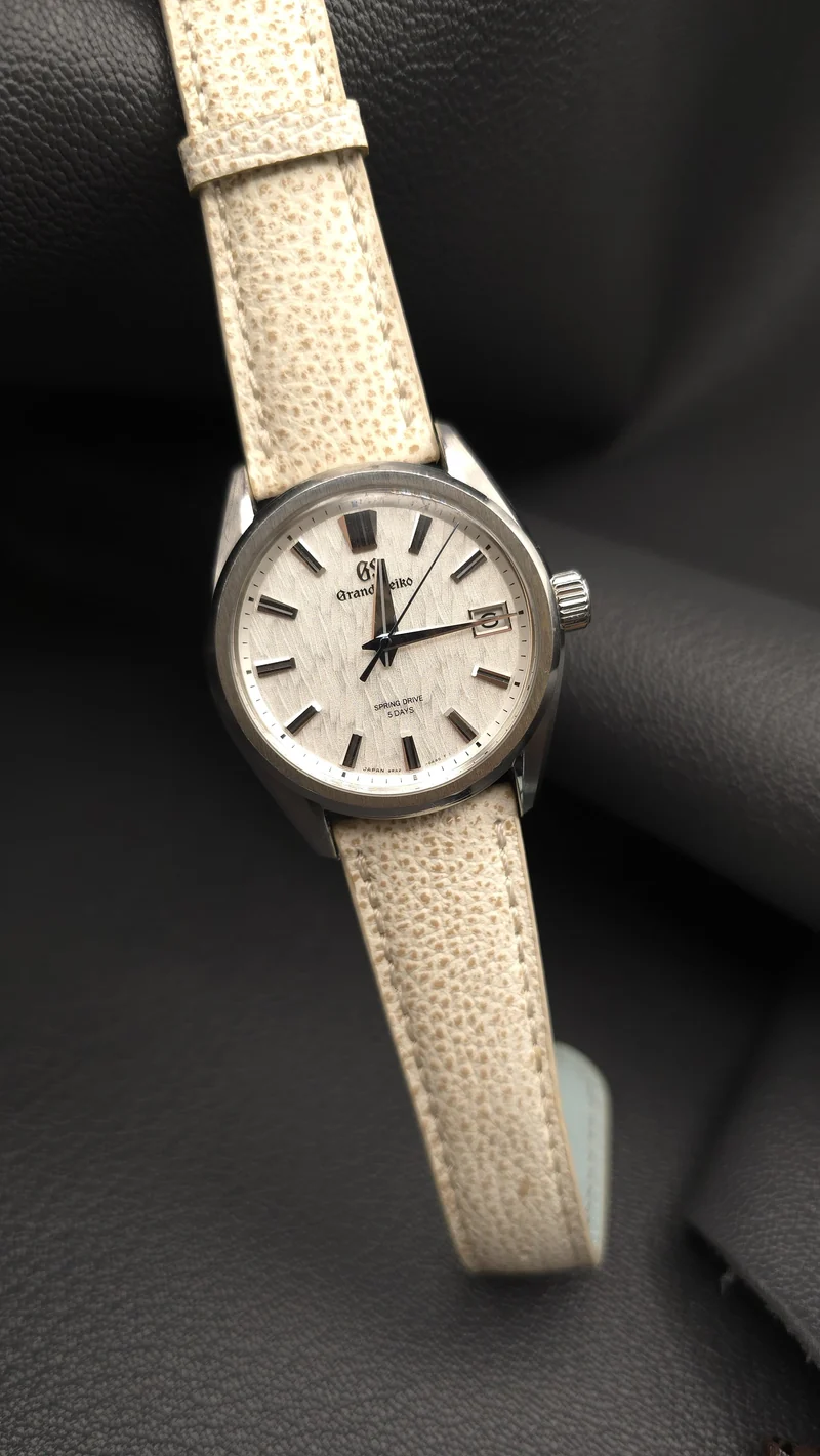 MONOCHROME x Terry Crafted - Black Diamond Wagyu Leather Strap - Ivory