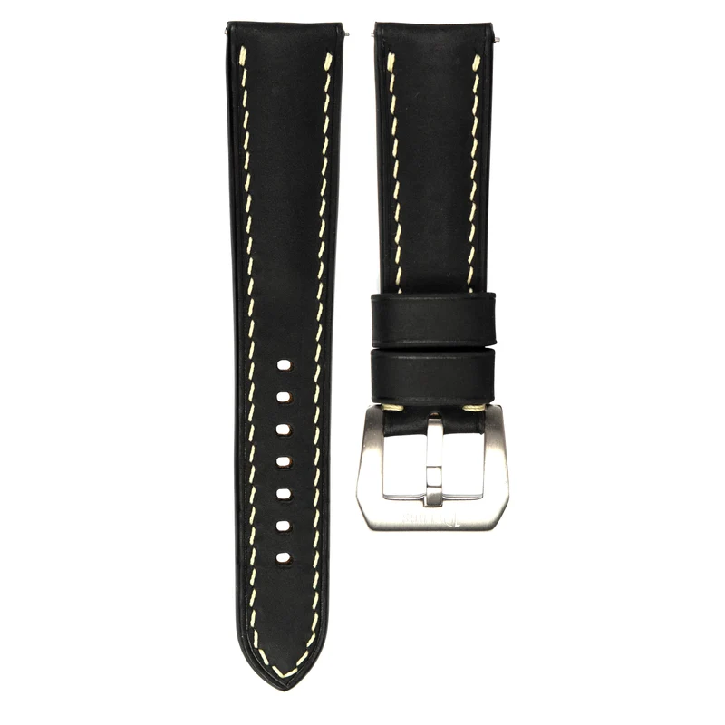 Delugs - Cinturino in pelle di vitello Crazy Horse - Nero