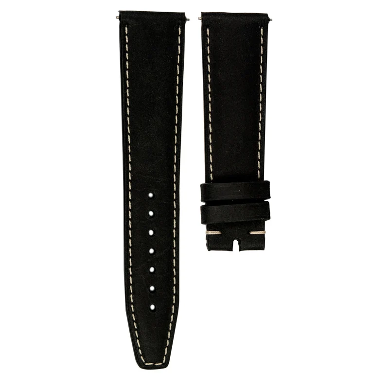 Monochrome - Cinturino in pelle cerata vintage - Nero
