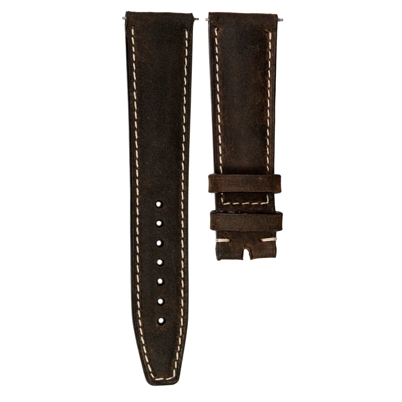 Monochrome - Cinturino in pelle cerata vintage - Marrone