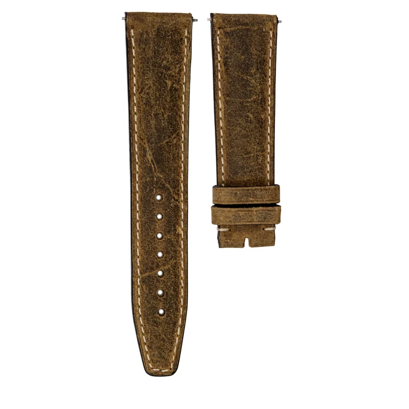 Monochrome - Cinturino in pelle di vitello cerata vintage - Tan