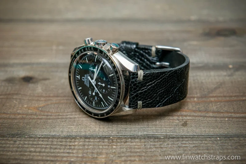 Handcrafted Ostrich Leather Watch Band from Finland