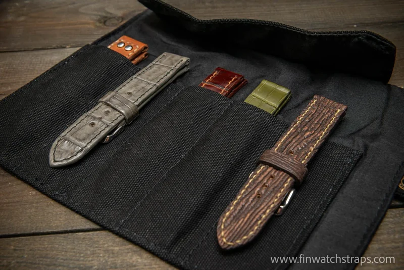 Canvas roll for watch straps storage/ traveling