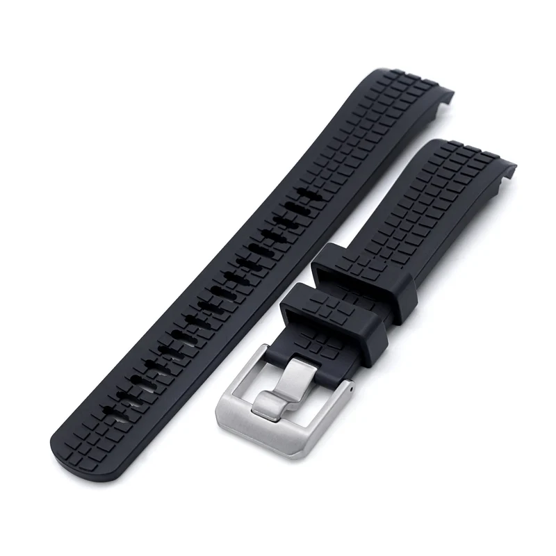 Crafter Blue CB11 22mm Black Rubber Strap for Seiko SKX007 SKX009 SKX011