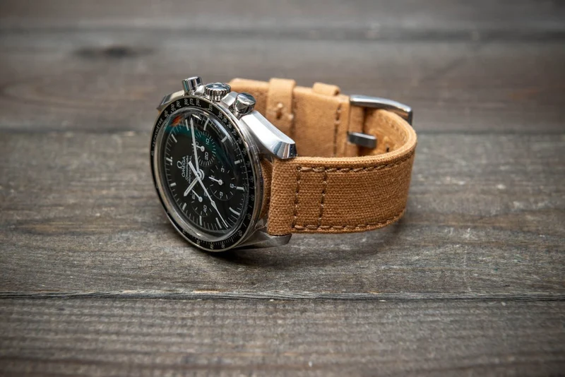 Army premium canvas watch strap, canvas watch band. Handmade in Finland - 20 mm, 22 mm.