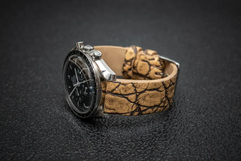 Golden Dusk Alligator Leather Watch Strap – Handmade in Finland, Limited Edition