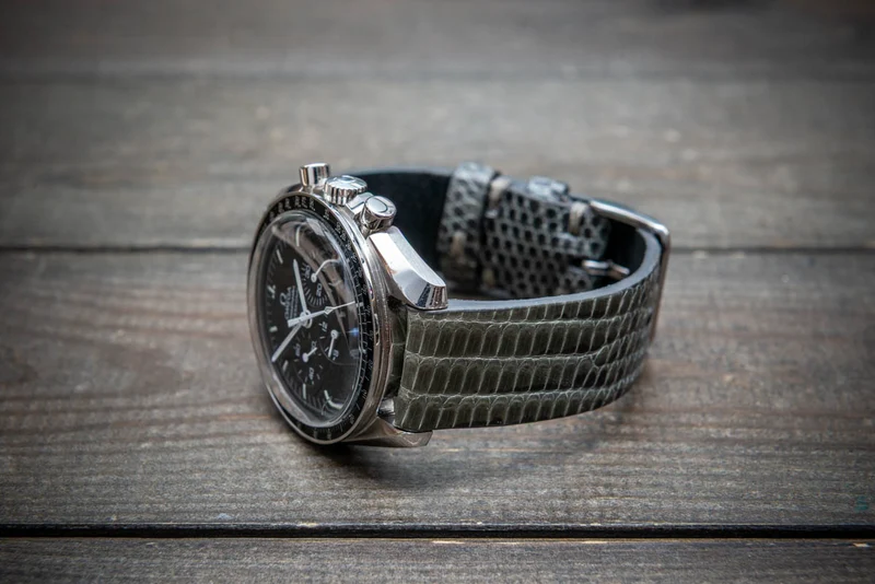 Slate Scale – Handmade Lizard Leather Watch Strap