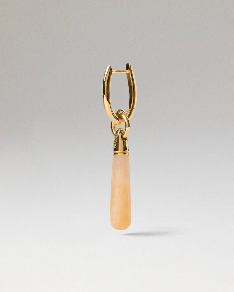 Yellow Aventurine Large Jupiter Single Hoop
