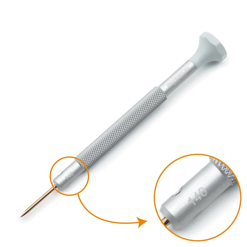 Swiss Bergeon 31081 Anti-Magnetic Screwdriver with Slotted Blade, 1.40 or 1.60