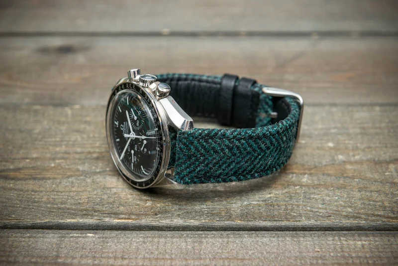 Pine Shadow HARRIS TWEED® Strap – Authentic Scottish Design, Handmade in Finland