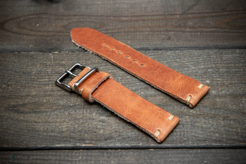 Horween Dublin Natural Leather Strap | Handcrafted Excellence