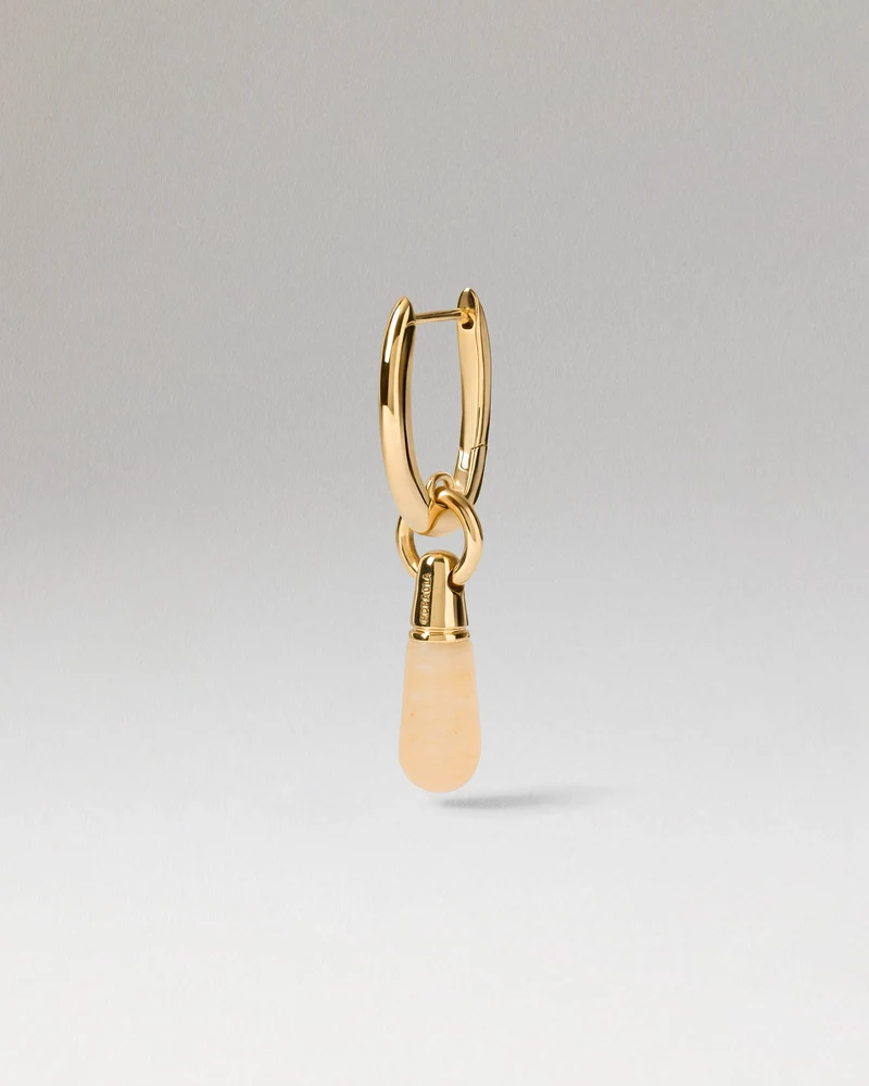 Yellow Aventurine Jupiter Single Hoop