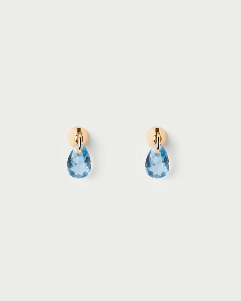 Blue Lily single earring