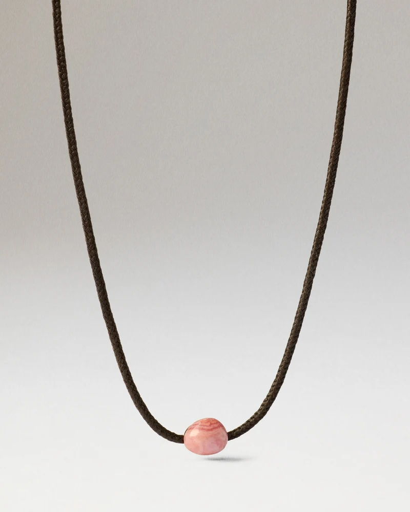 Rhodochrosite Orion cord necklace