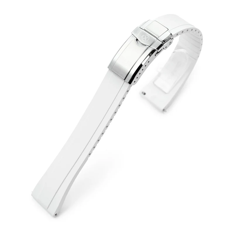 StrapXPro - DT01U Quick Release Universal Cut To Fit FKM Rubber Strap, White