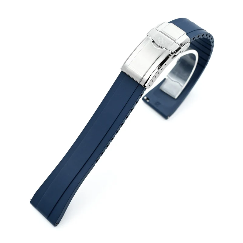 StrapXPro - DT01U Quick Release Universal Cut To Fit FKM Rubber Strap, Navy Blue