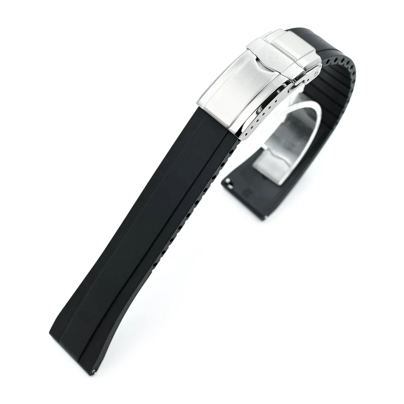 StrapXPro - DT01U Quick Release Universal Cut To Fit FKM Rubber Strap, Black
