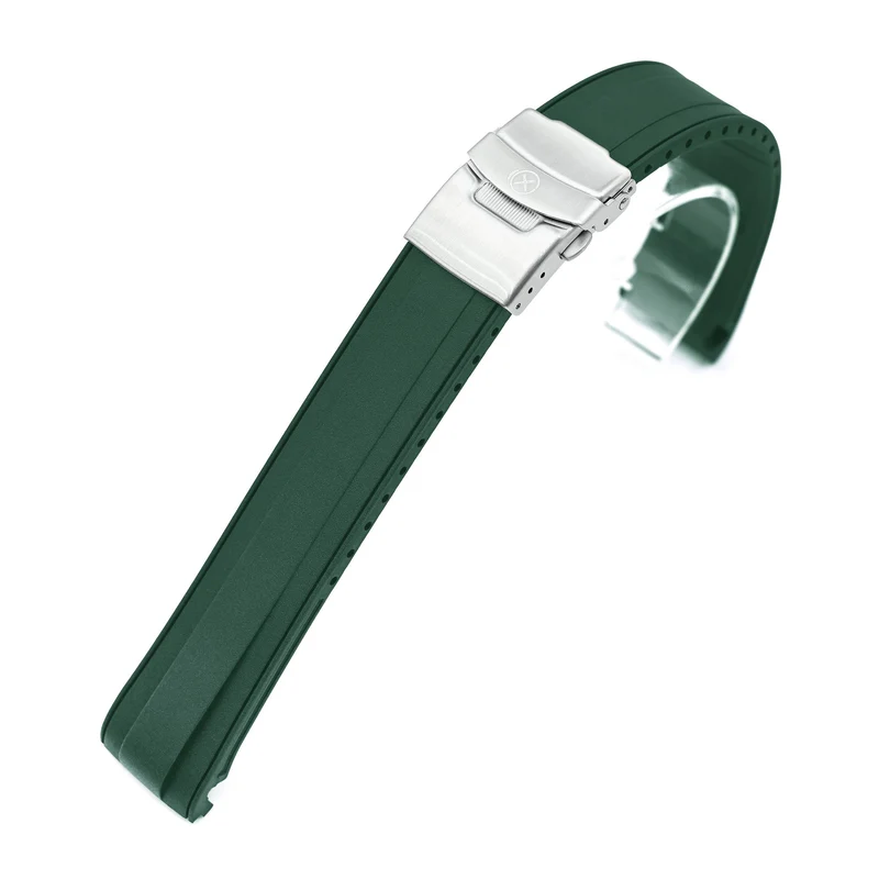 StrapXPro - SBX1A Rubber Strap for Seiko Prospex 1968 Diver's Modern Re-interpretation MM200 GMT Series SPB381, Green