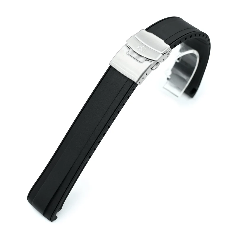 StrapXPro - SBX1A Rubber Strap for Seiko Prospex 1968 Diver's Modern Re-interpretation MM200 GMT Series SPB381, Black
