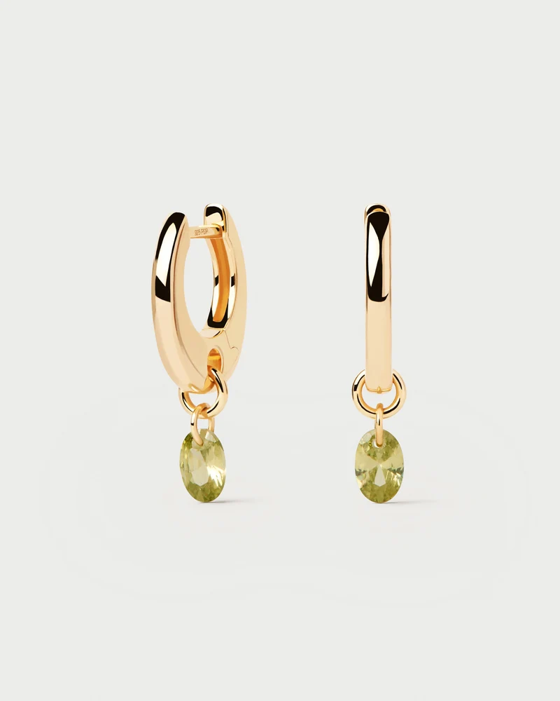 Green Lily hoops