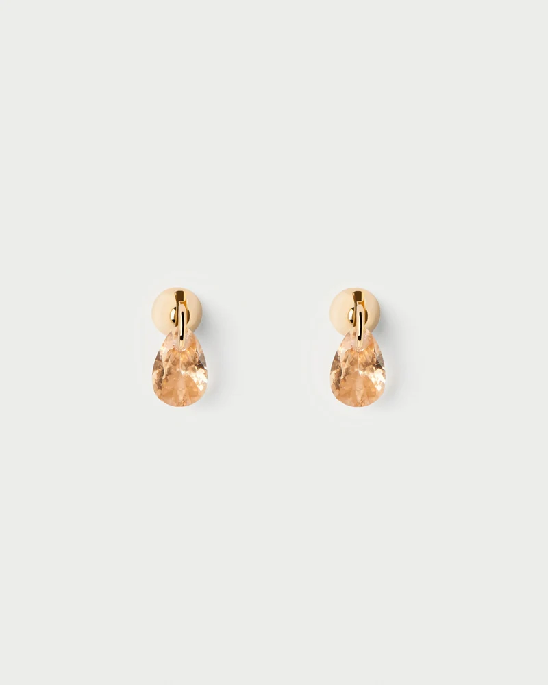 Peach Lily single earring