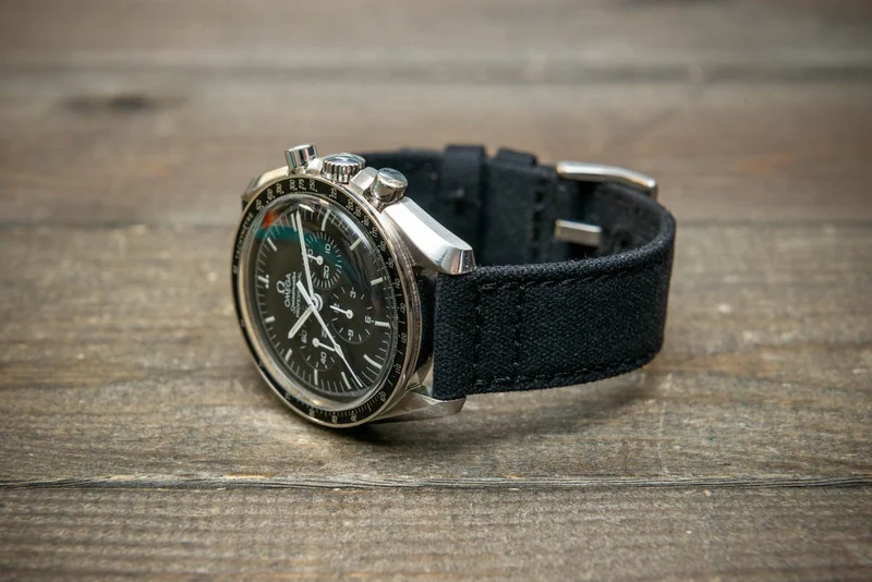 Army premium canvas watch strap, canvas watch band. Handmade in Finland - 20 mm, 22 mm.