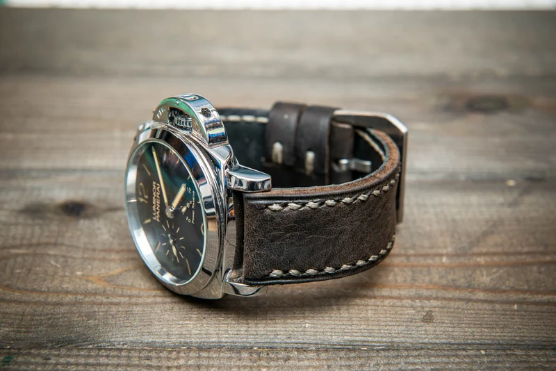 Wild African Kudu Leather Watch Strap – Savanna Night Edition – Handmade in Finland by FinWatchStraps