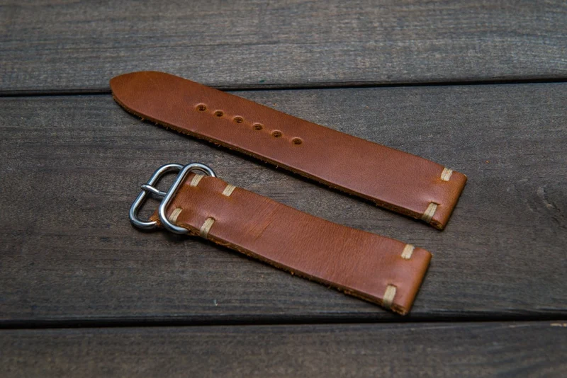 Whiskey Cavalier leather watch strap, handmade in Finland
