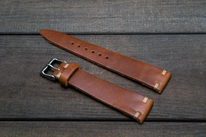 Whiskey Cavalier leather watch strap, handmade in Finland