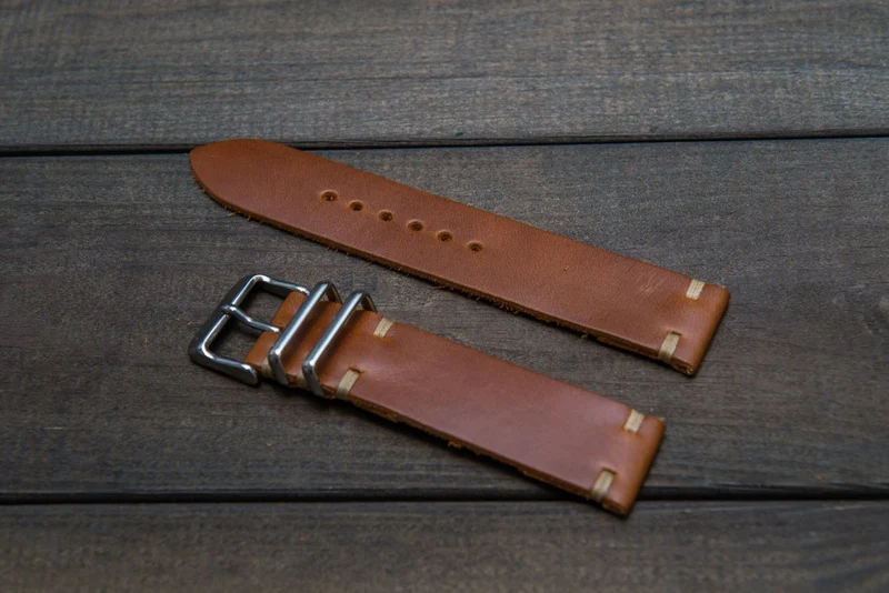 Whiskey Cavalier leather watch strap, handmade in Finland