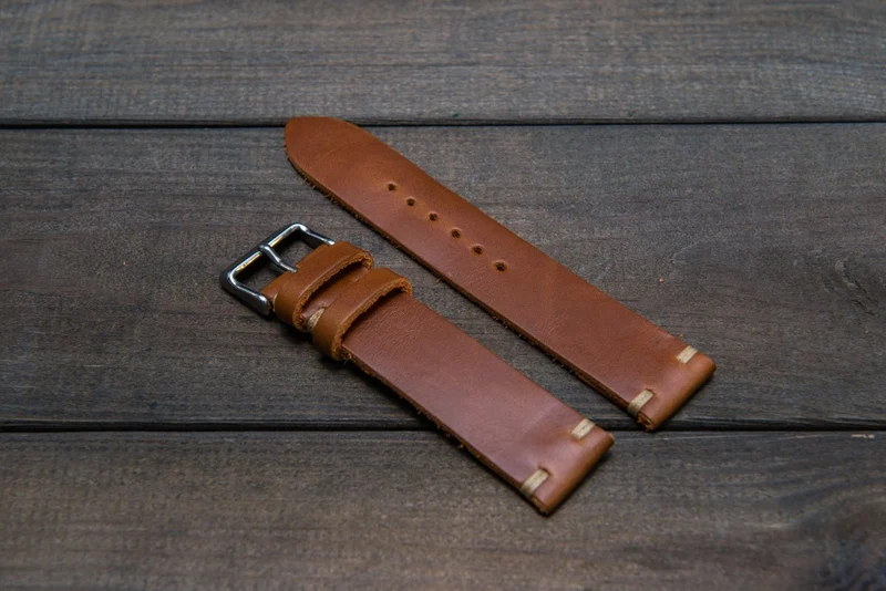 Whiskey Cavalier leather watch strap, handmade in Finland
