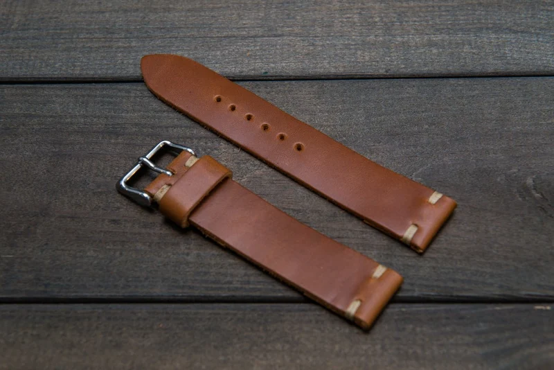 Whiskey Cavalier leather watch strap, handmade in Finland
