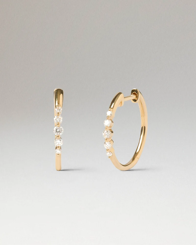 Diamonds and Gold Vivienne Hoops