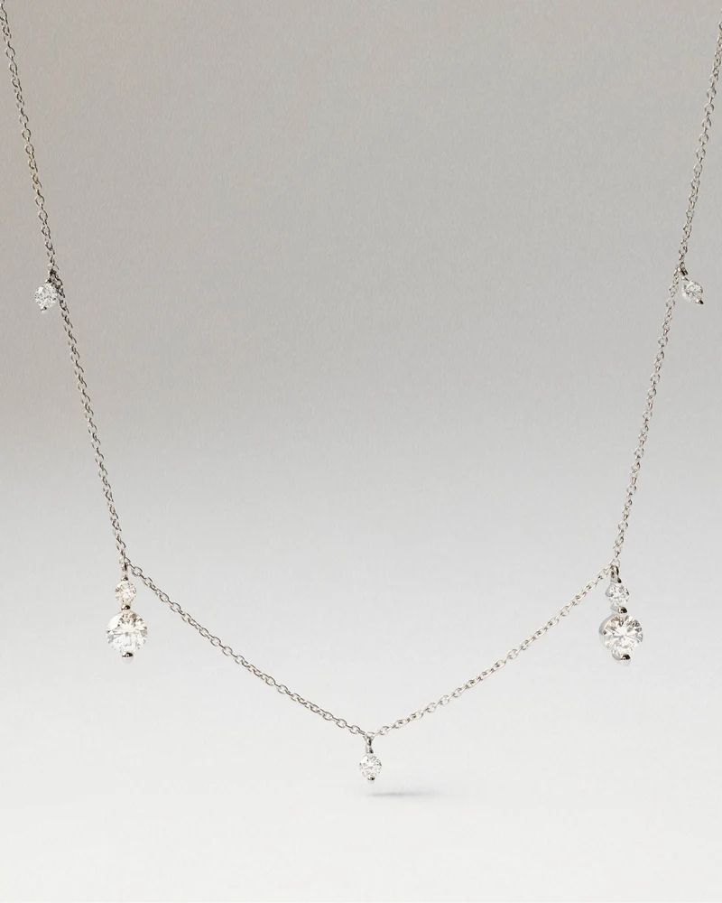 Diamonds and White Gold Naia Necklace