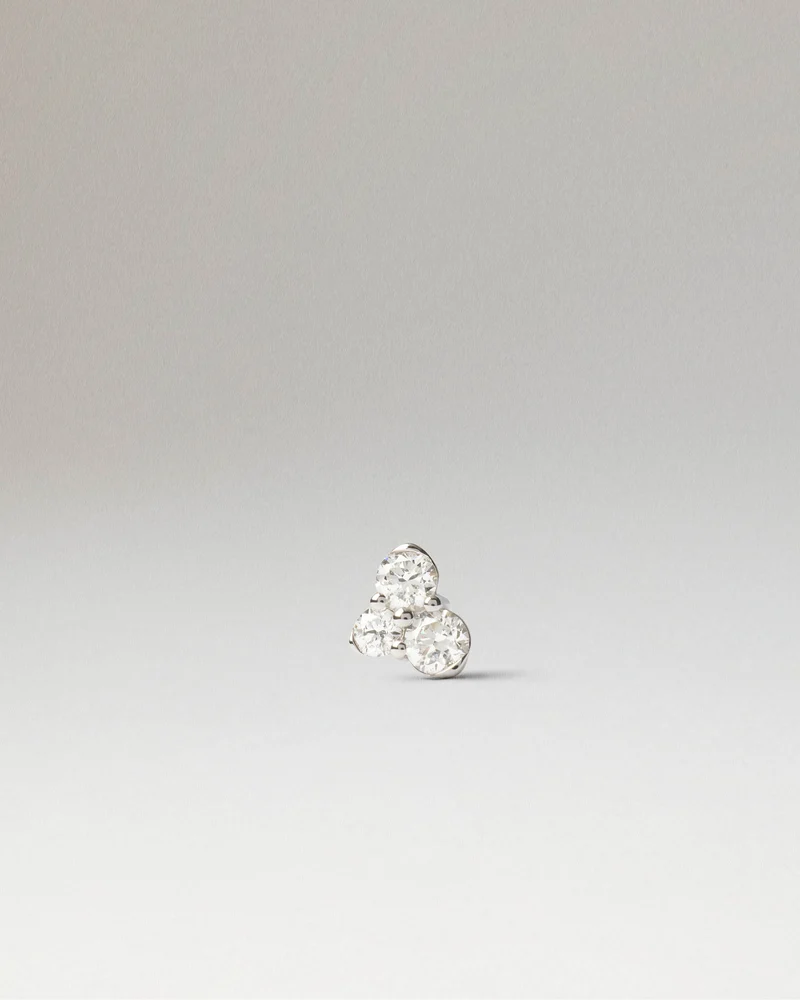 Diamonds and Gold Iris single earring