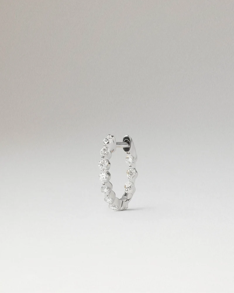 Diamonds and white gold Celine single earring