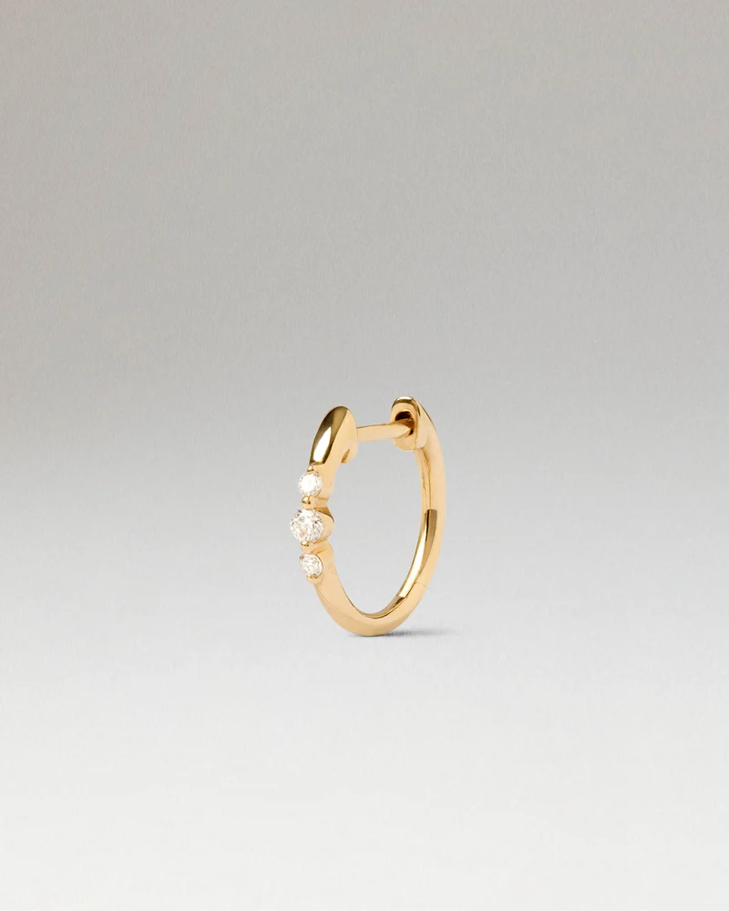 Diamonds and gold Vivienne single earring