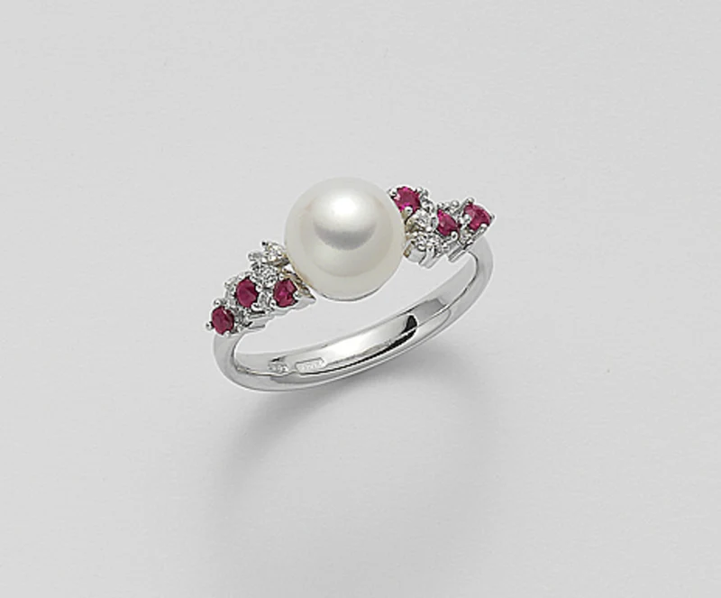 Nihama an 18k fw 8/8,5 ct.0,12 rubini ct.0,28 NA0639O4FABI080