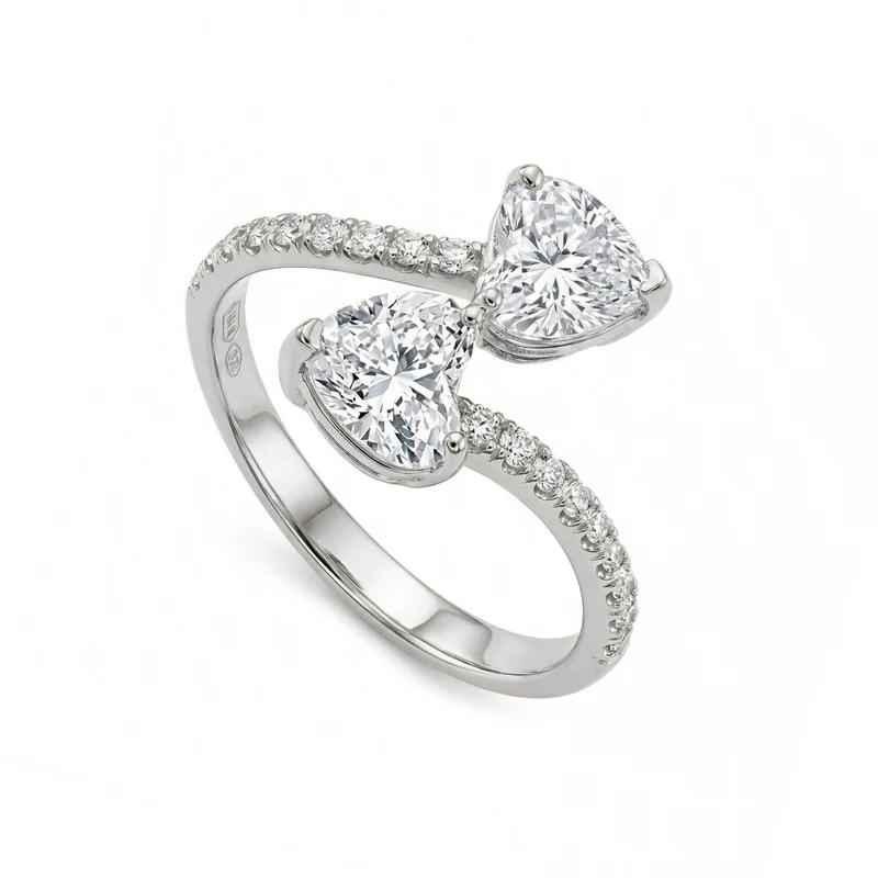 X-Diamond an 18kt bilogy contrarier lab g.d. cuore ct. 2,16, gambo incassato XXDABL846O4BI222
