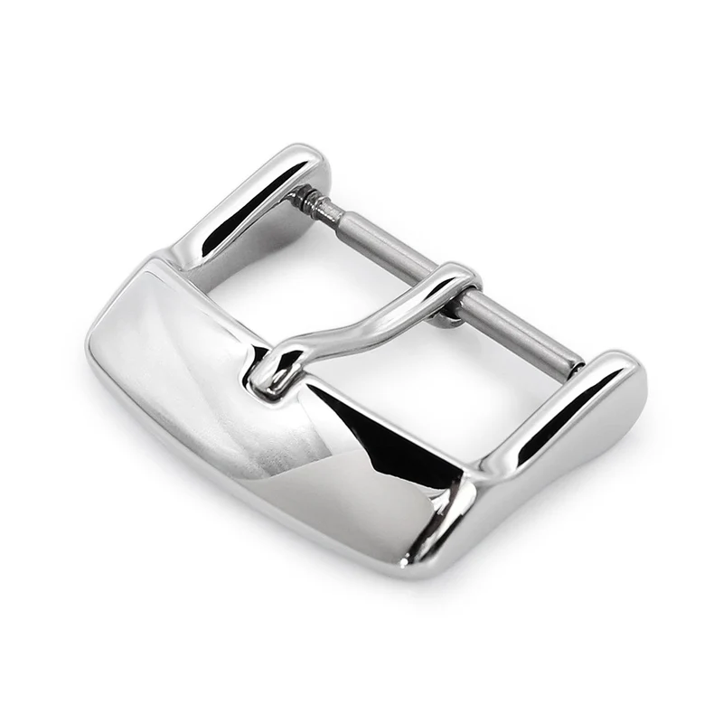 18mm, 20mm #64 Sporty Tang Buckle for Leather Watch Strap, Polished