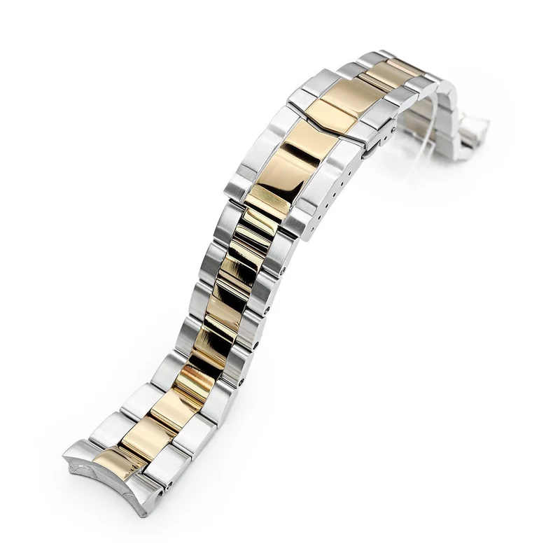 Super-O Boyer 22mm Two-Tone Stainless Steel Bracelet for Seiko 5 Sports