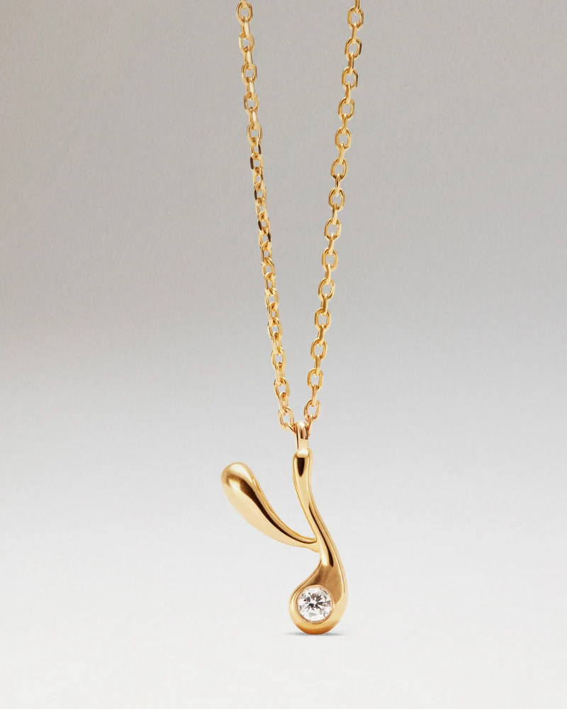 Y initial pendant necklace